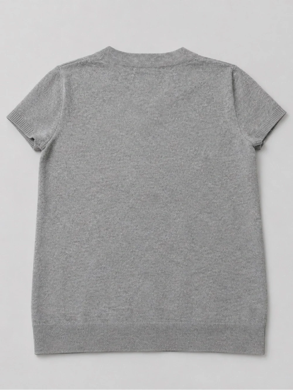 J.Crew Women's Gray Knit Short Sleeve Tie-Front V-Neck Top Size XXS